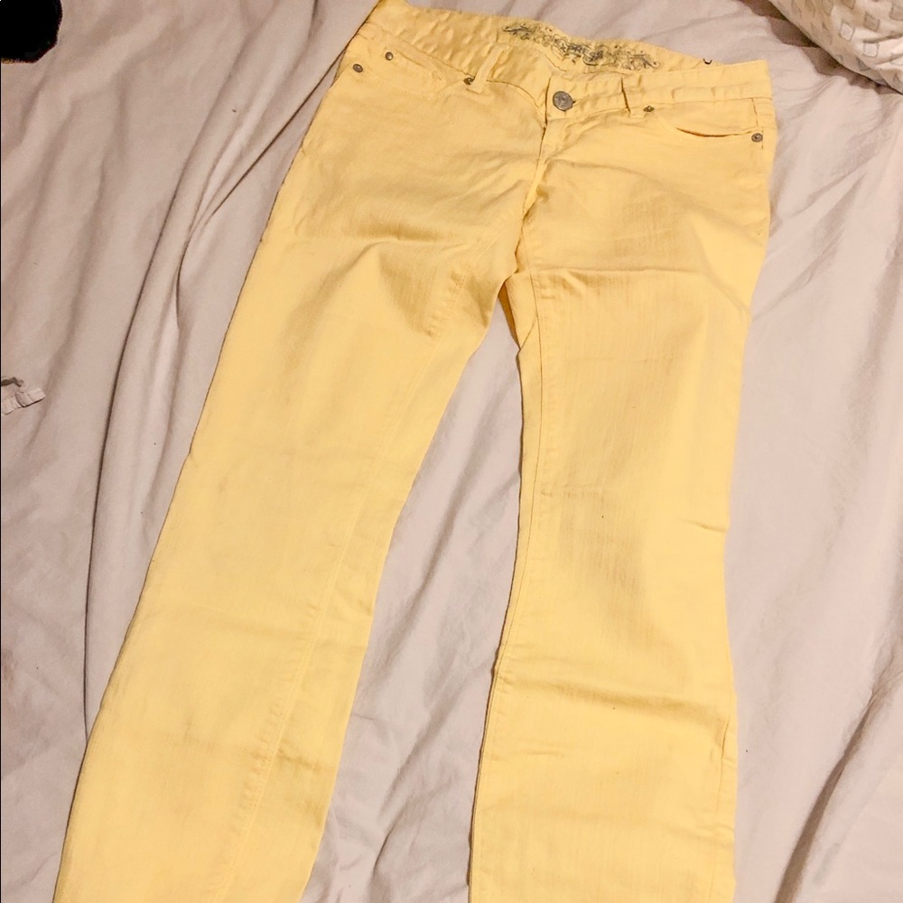 EXPRESS Yellow Skinny Jeans